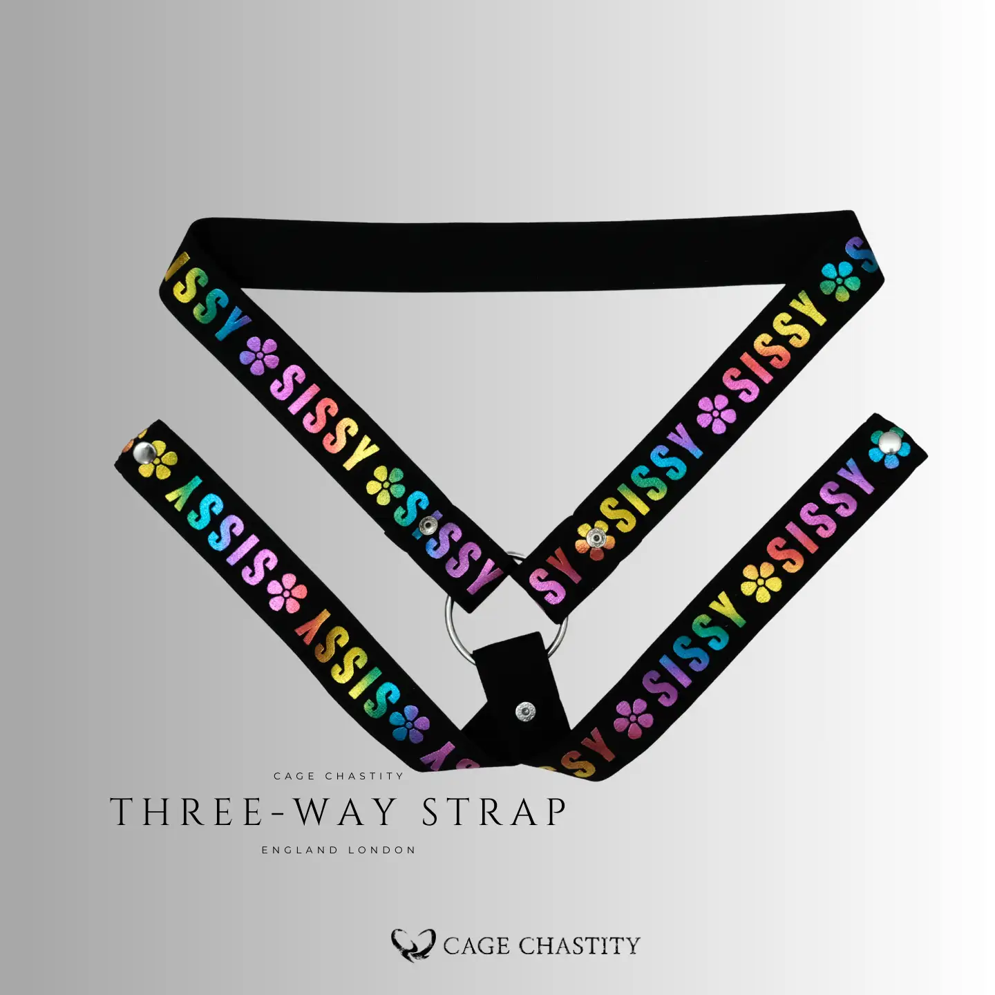 three way sissy flower strap