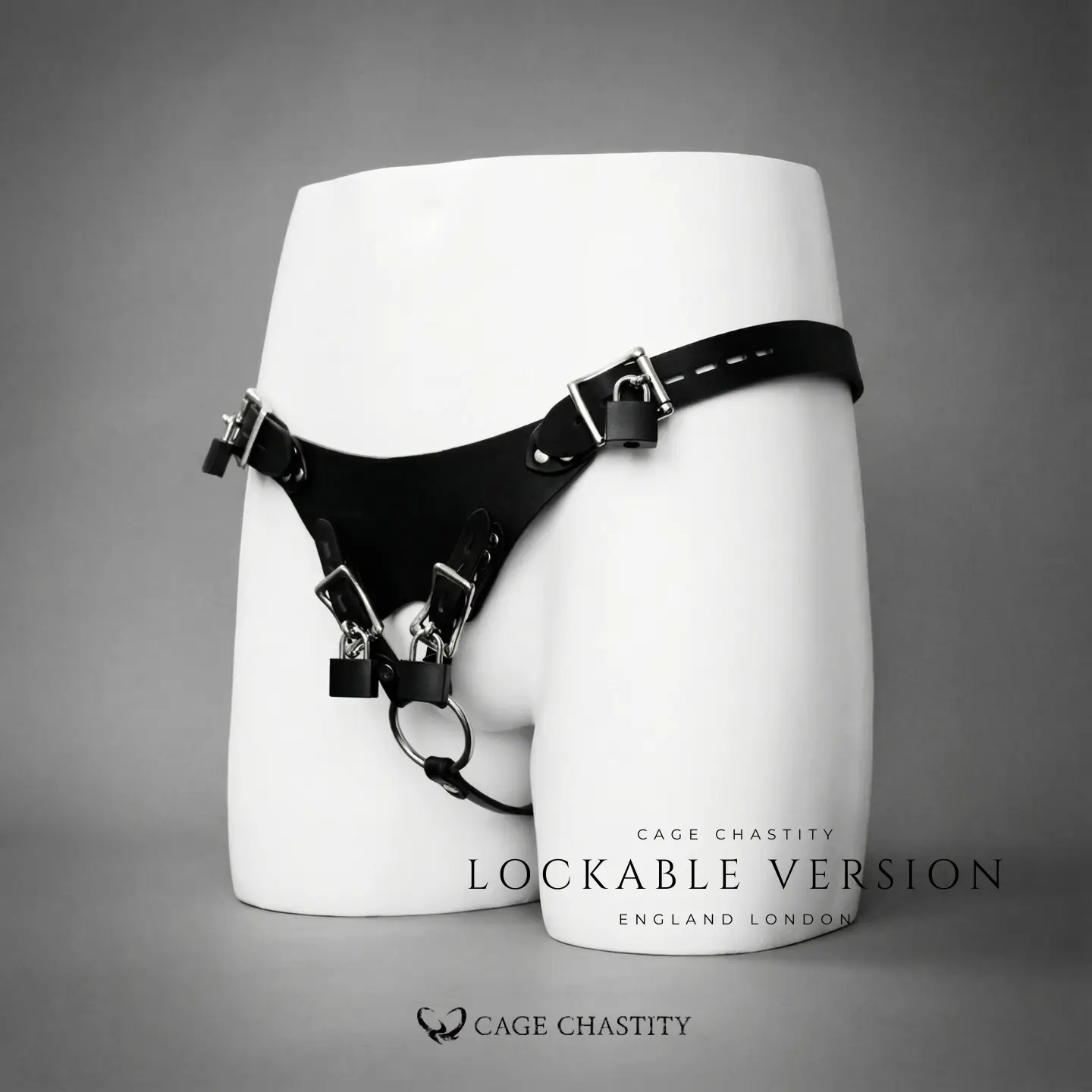 the side view of the harness on a model