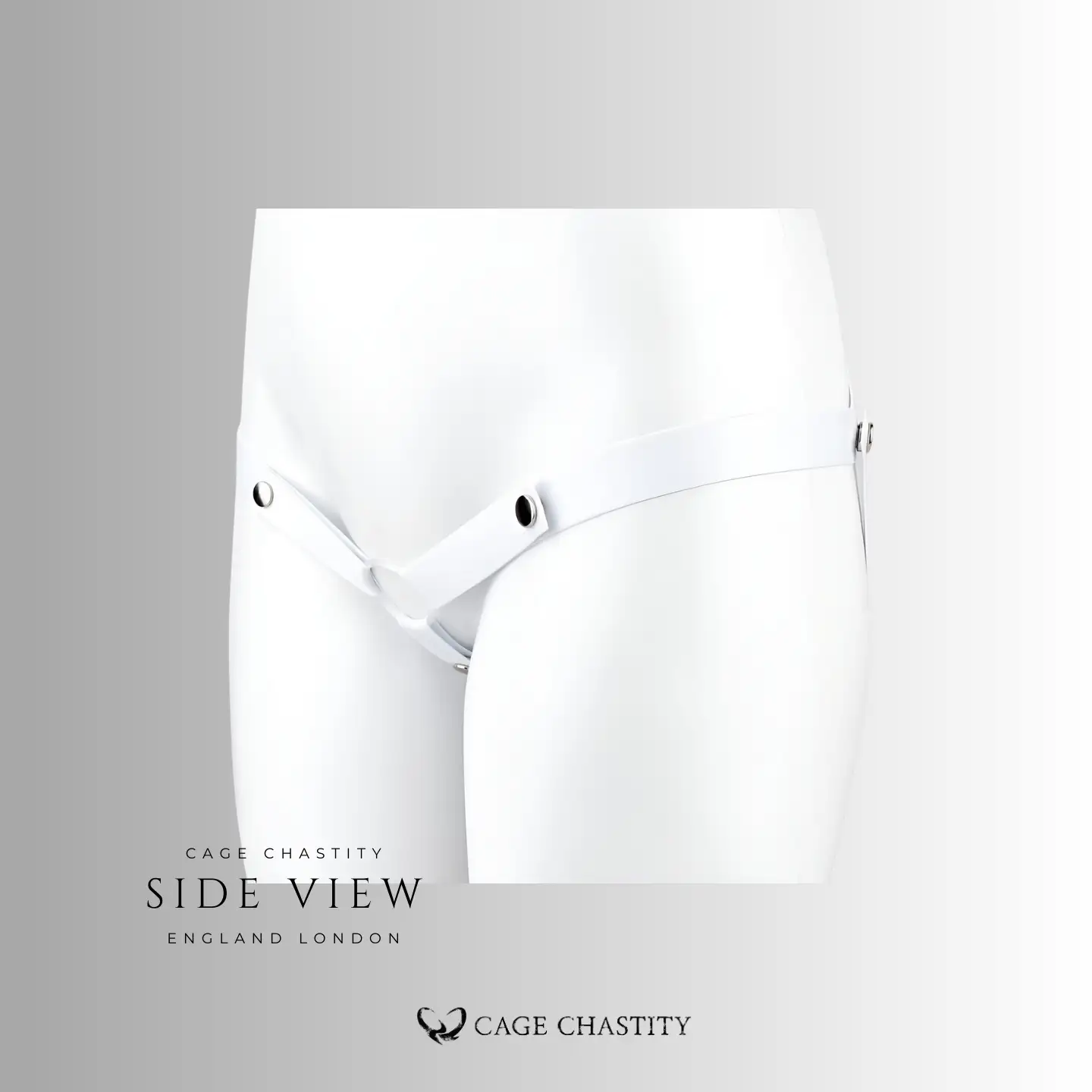 side view of the white strap