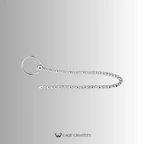 metal bead rod with a metal ring to pull