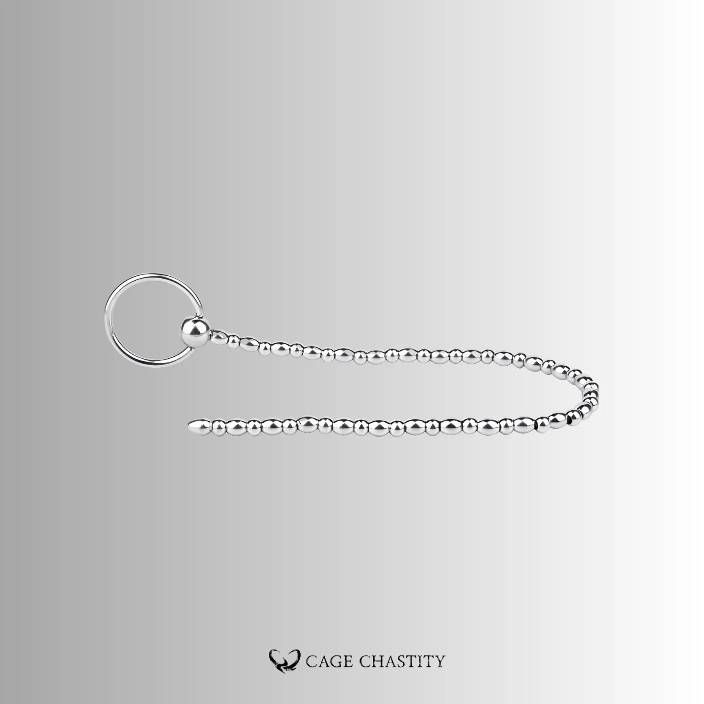 metal bead rod with a metal ring to pull