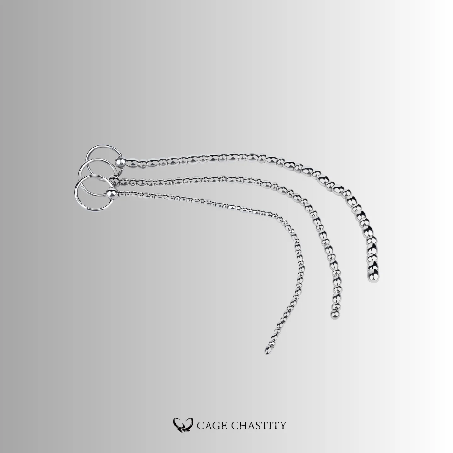 Stainless Steel Bead Rod with Pull Ring – S / M / L