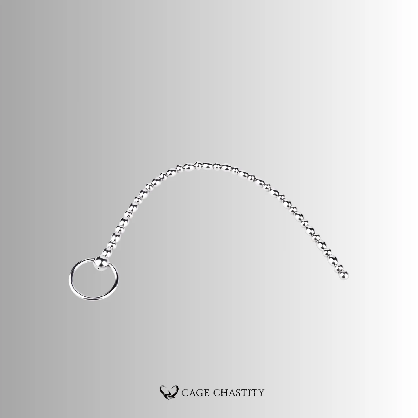 Stainless Steel Bead Rod with Pull Ring – S / M / L