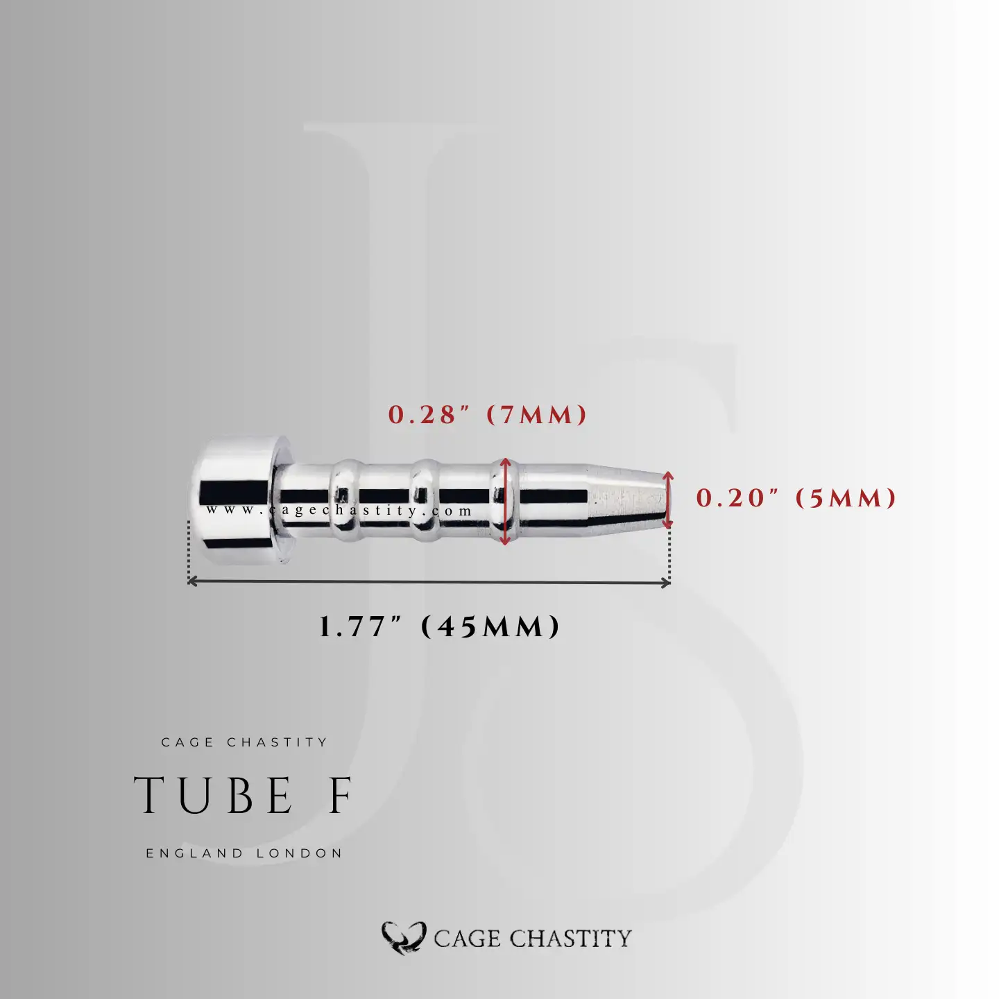 length of the tube f
