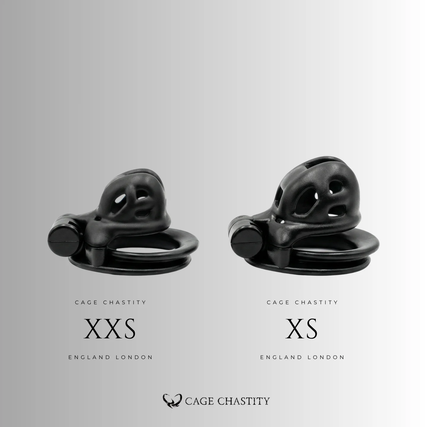 Black Tiny Chastity Cage – 2 Ring Types