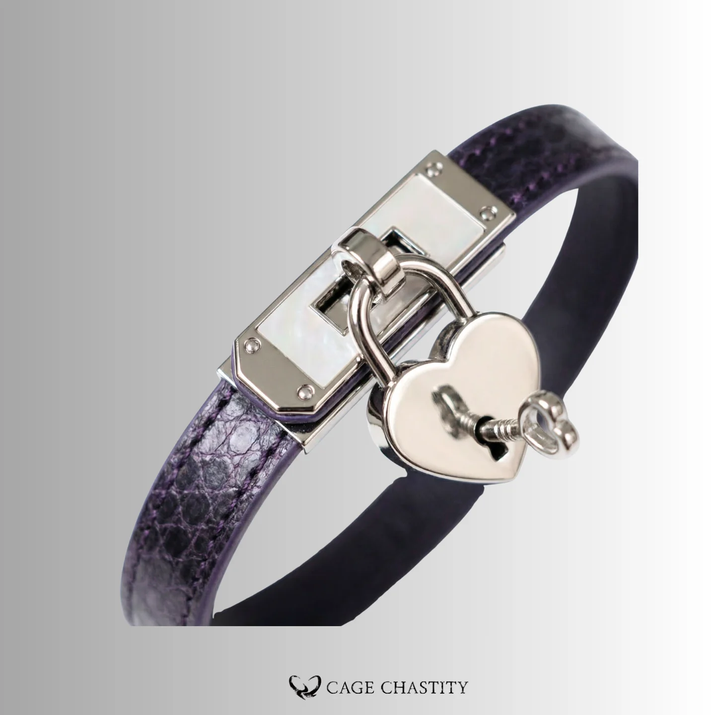 Violet Venom Collar – Purple Python Locking Collar