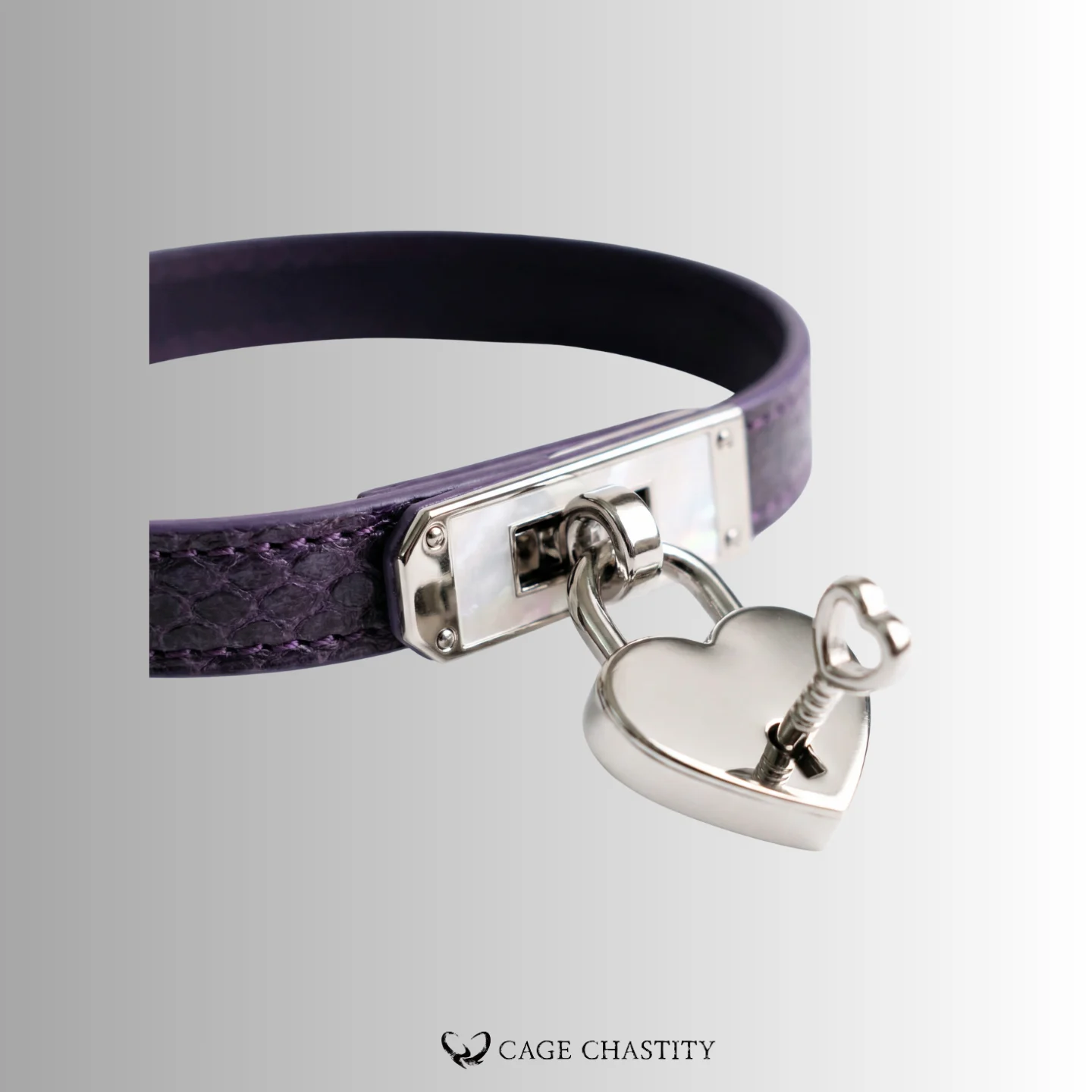 Violet Venom Collar – Purple Python Locking Collar