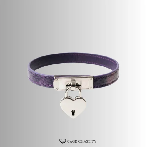 Violet Venom Collar – Purple Python Locking Collar