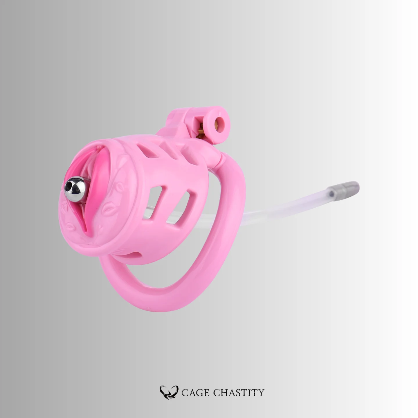 Extended Pussy Chastity Cage – Catheter Option