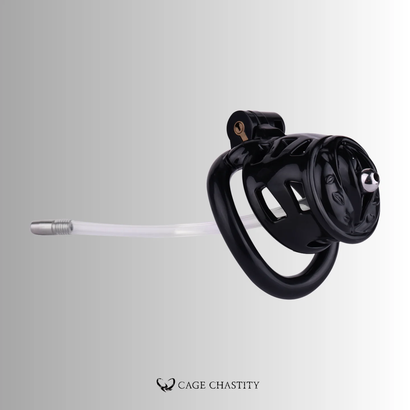 Extended Pussy Chastity Cage – Catheter Option