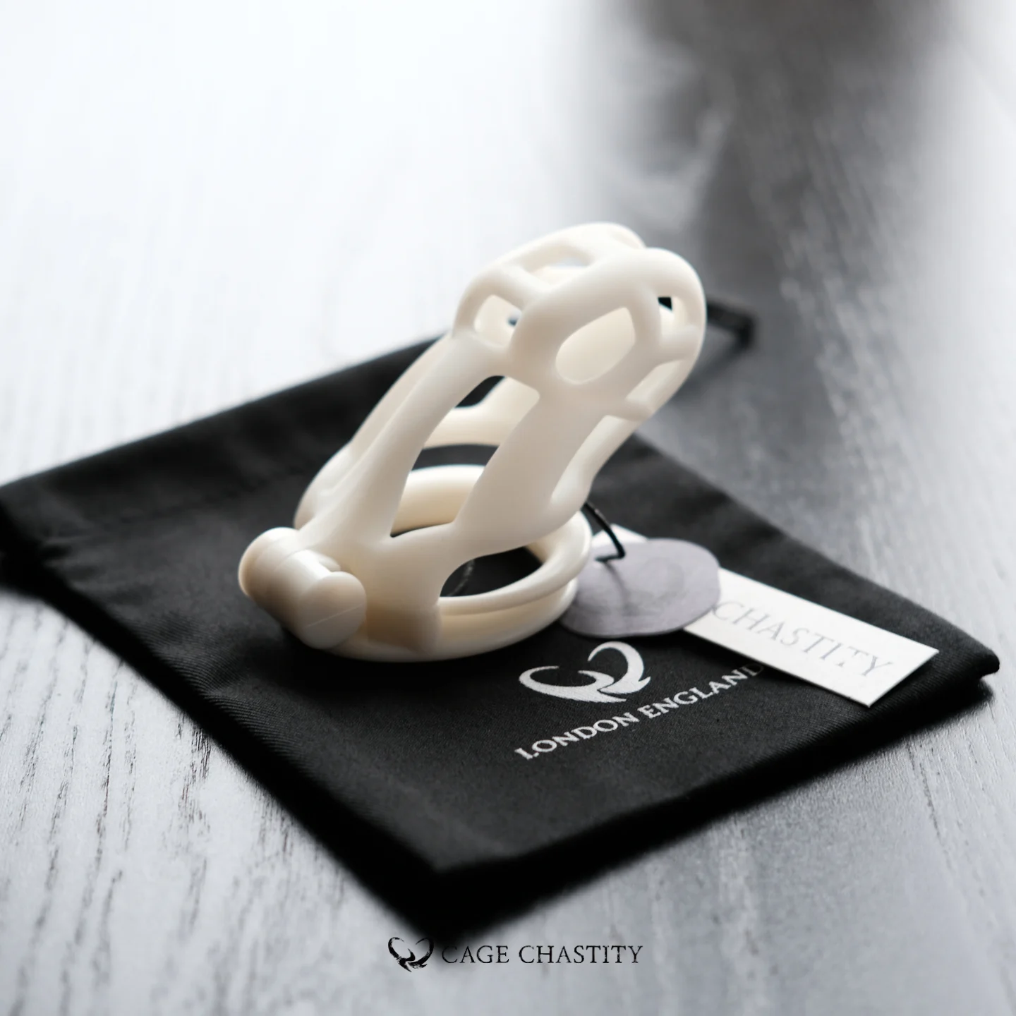White Cobra Chastity Cage