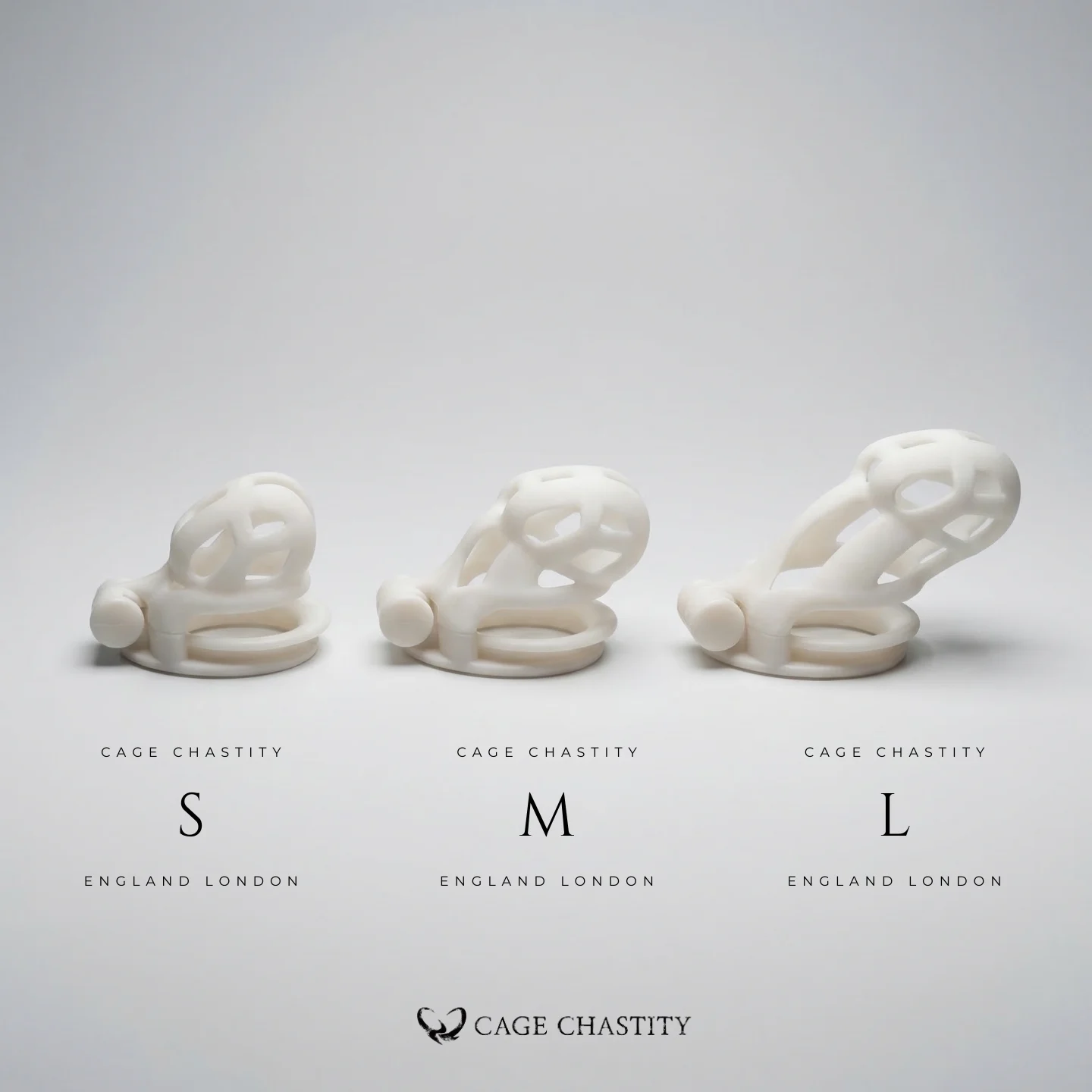 White Cobra Chastity Cage