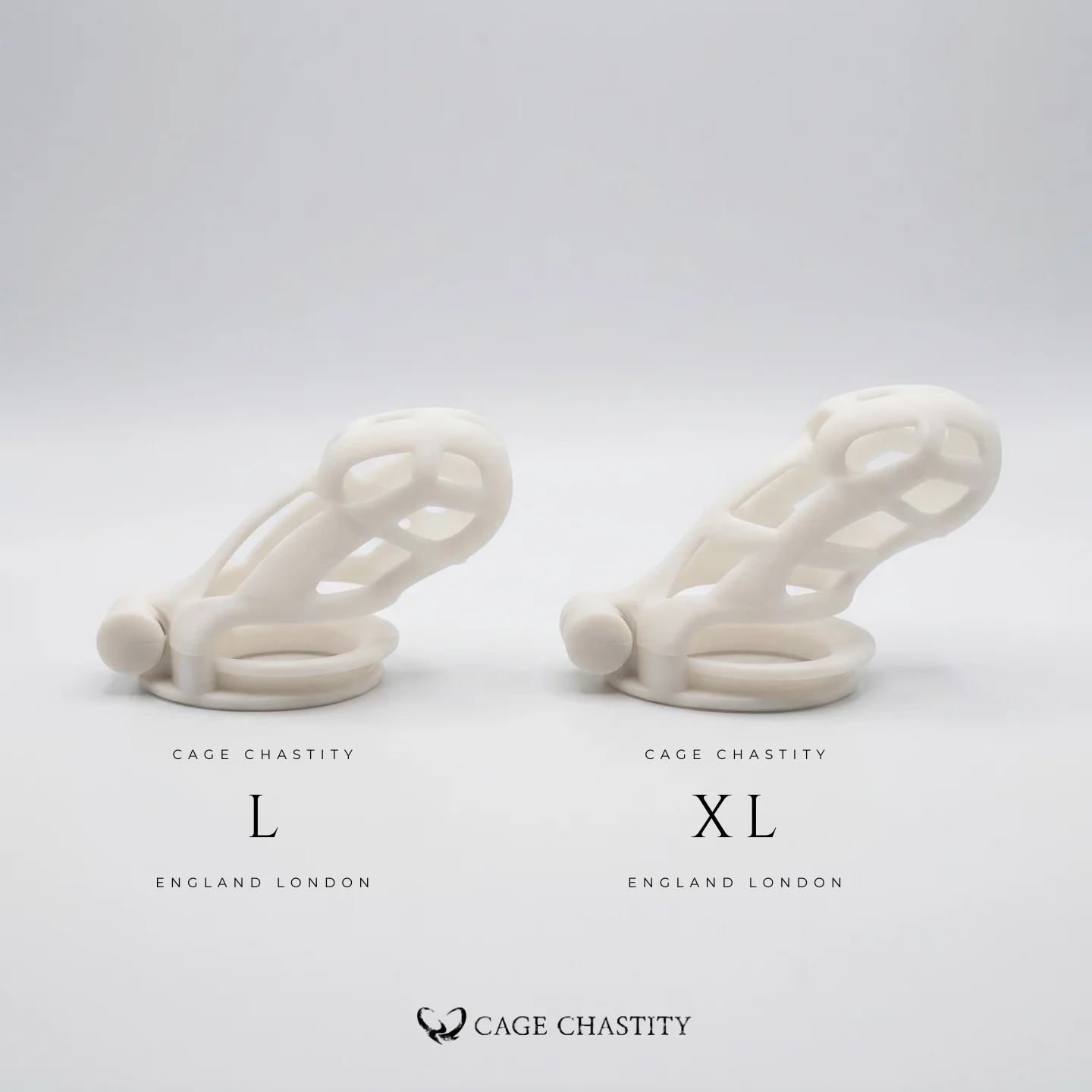 White Cobra Chastity Cage