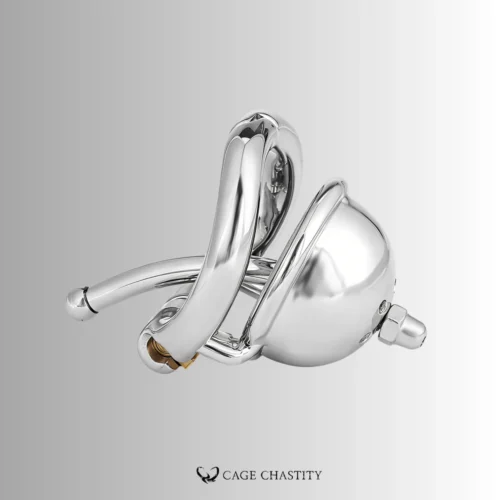 Steel Chastity Dome with Split Ring (Optional Curved Tube) – LK10