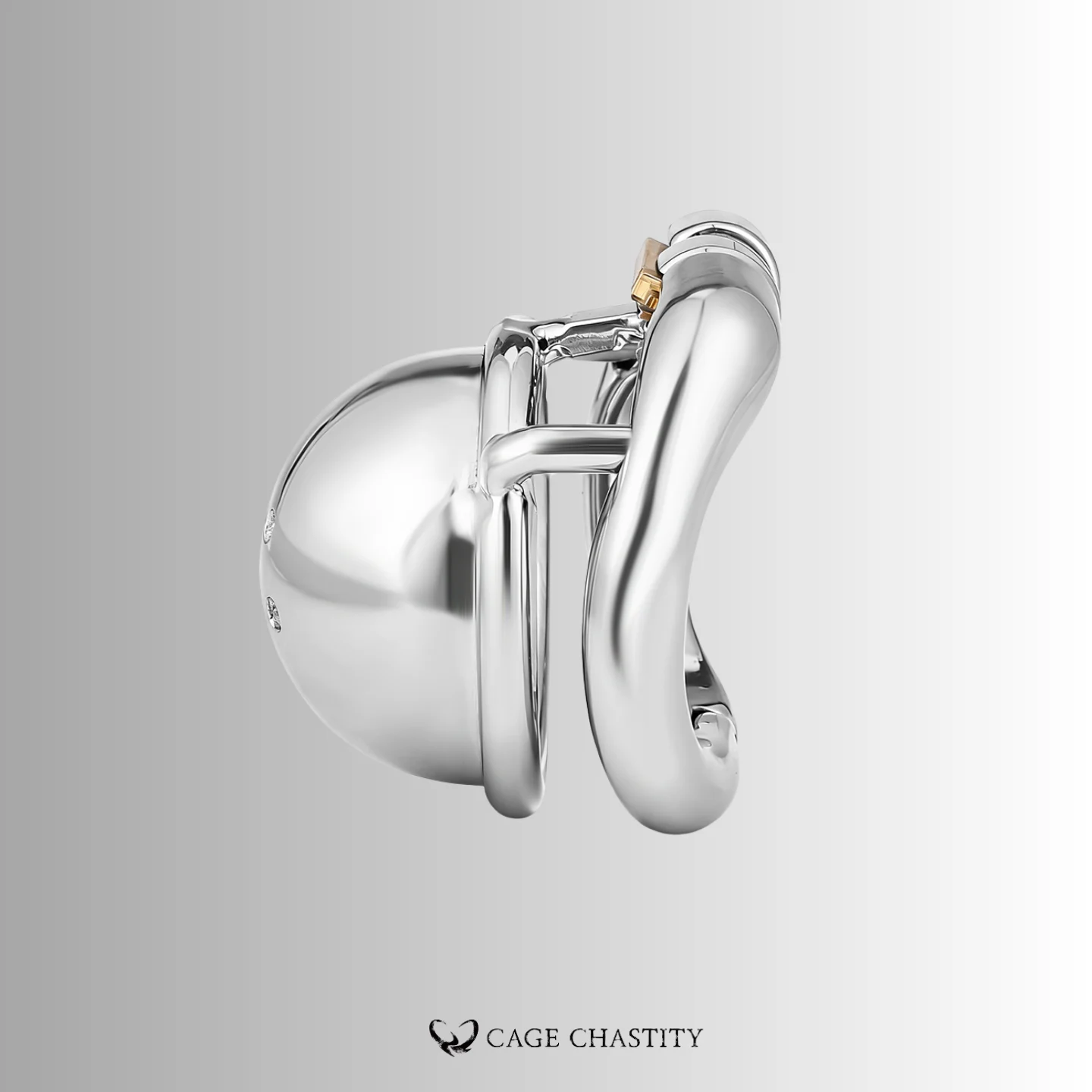 Steel Chastity Dome with Split Ring (Optional Curved Tube) – LK10