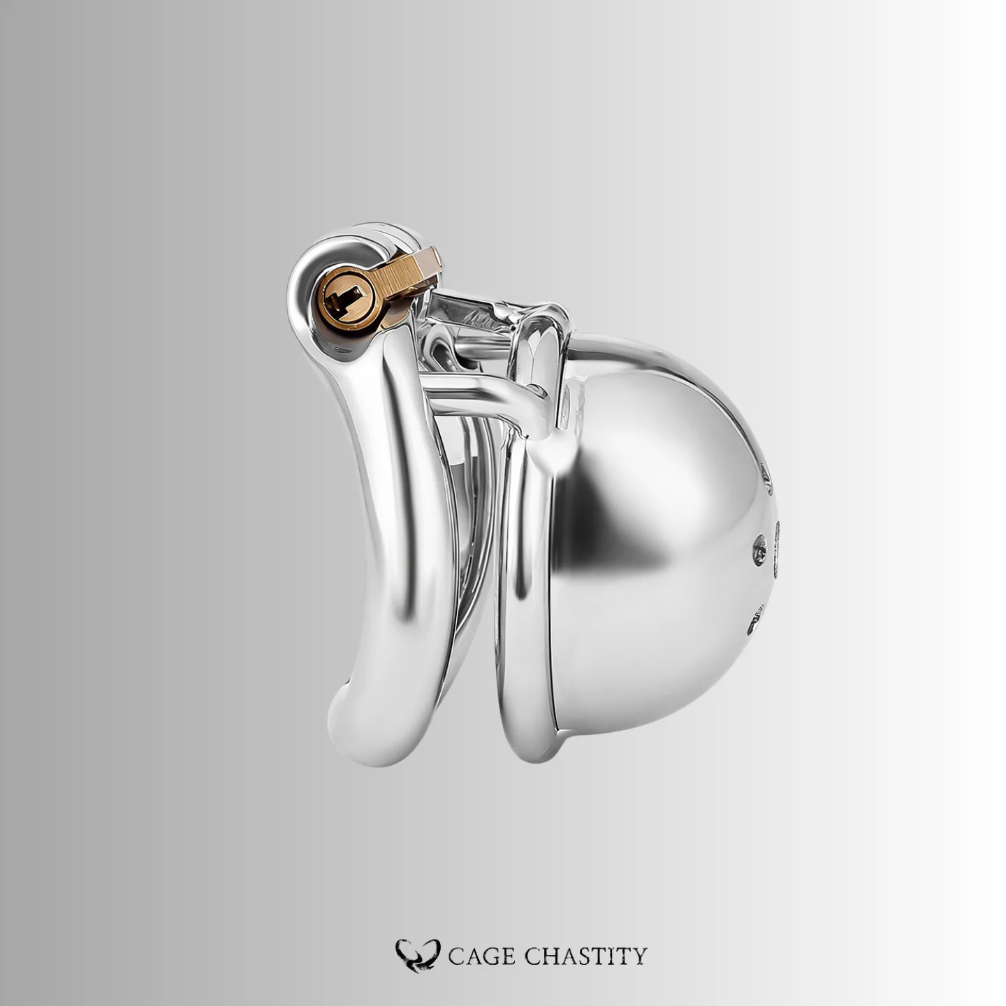 Steel Chastity Dome with Split Ring (Optional Curved Tube) – LK10