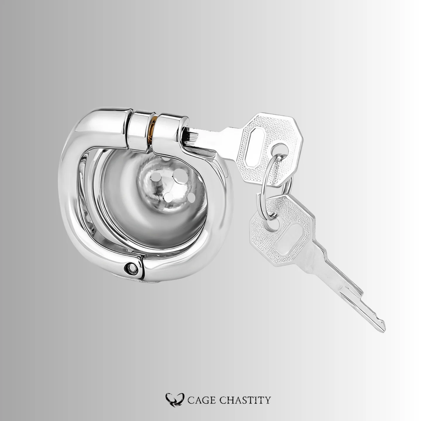 Steel Chastity Dome with Split Ring (Optional Curved Tube) – LK10