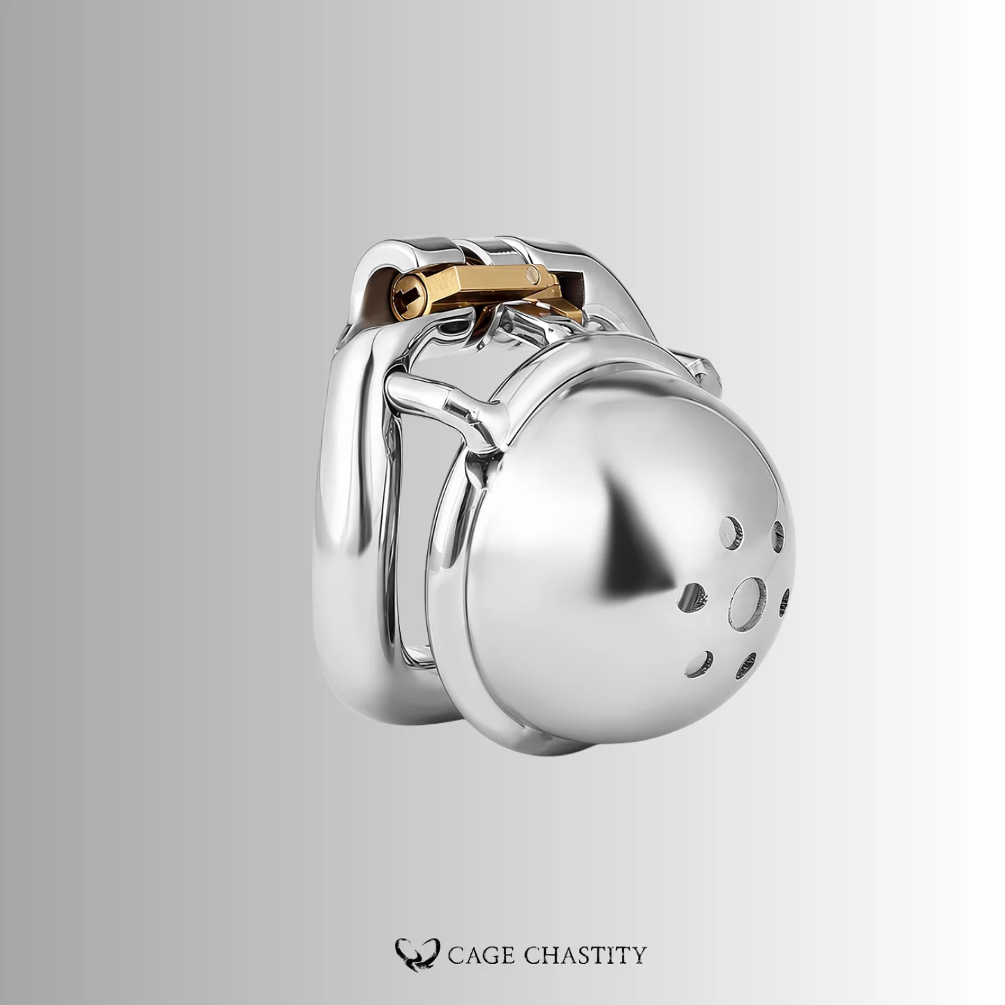 Steel Chastity Dome with Split Ring (Optional Curved Tube) – LK10