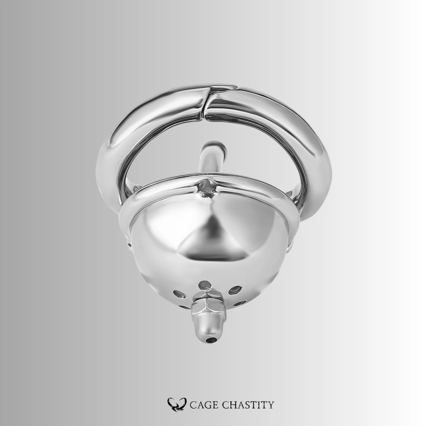 Steel Chastity Dome with Split Ring (Optional Curved Tube) – LK10