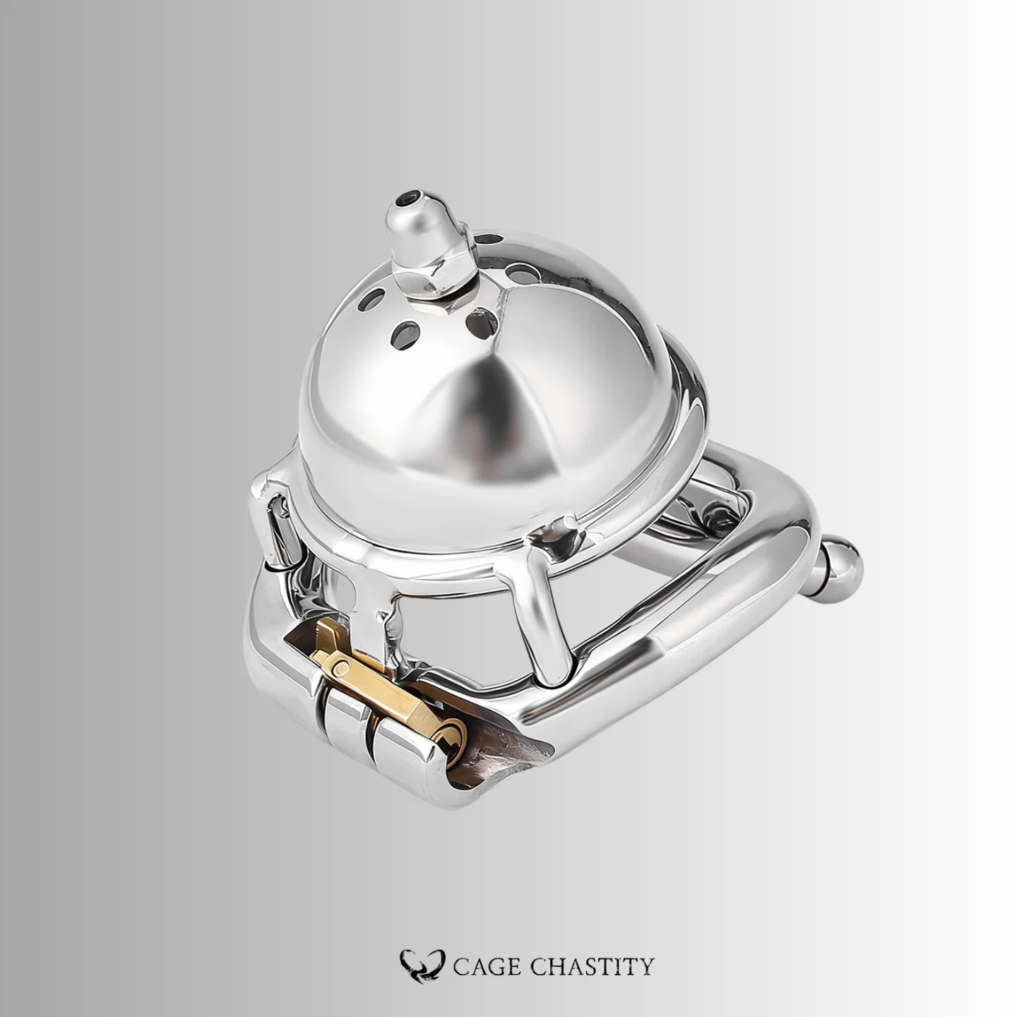 Steel Chastity Dome with Split Ring (Optional Curved Tube) – LK10