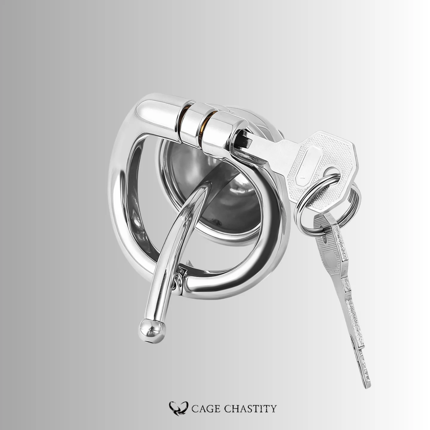 Steel Chastity Dome with Split Ring (Optional Curved Tube) – LK10