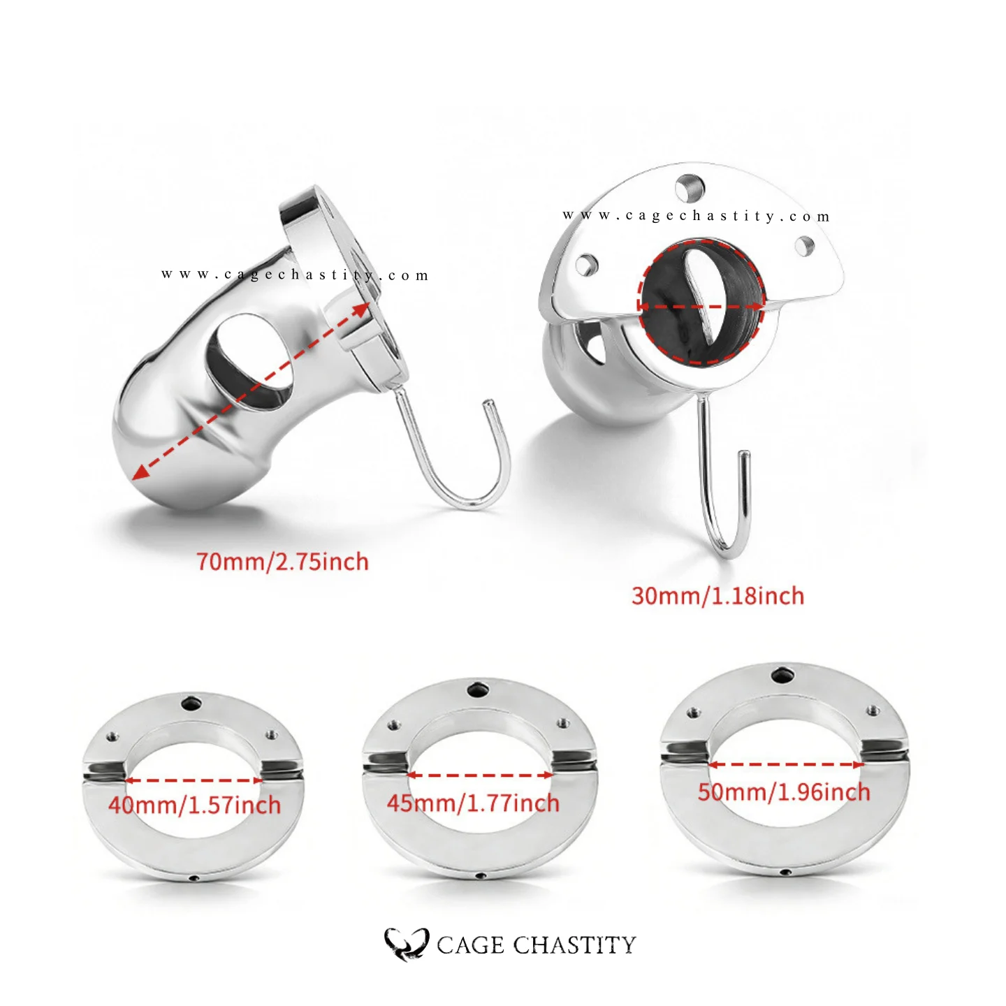 Heavy Solid Dome Ball Stretcher Chastity Cage – LK02