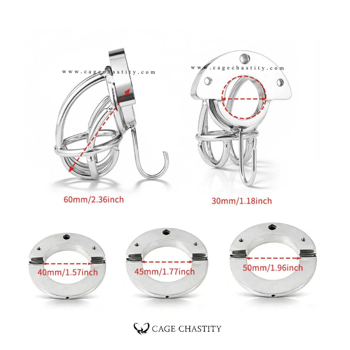 Open Bar Ball Stretcher Chastity Cage – Ventilated Control – LK03