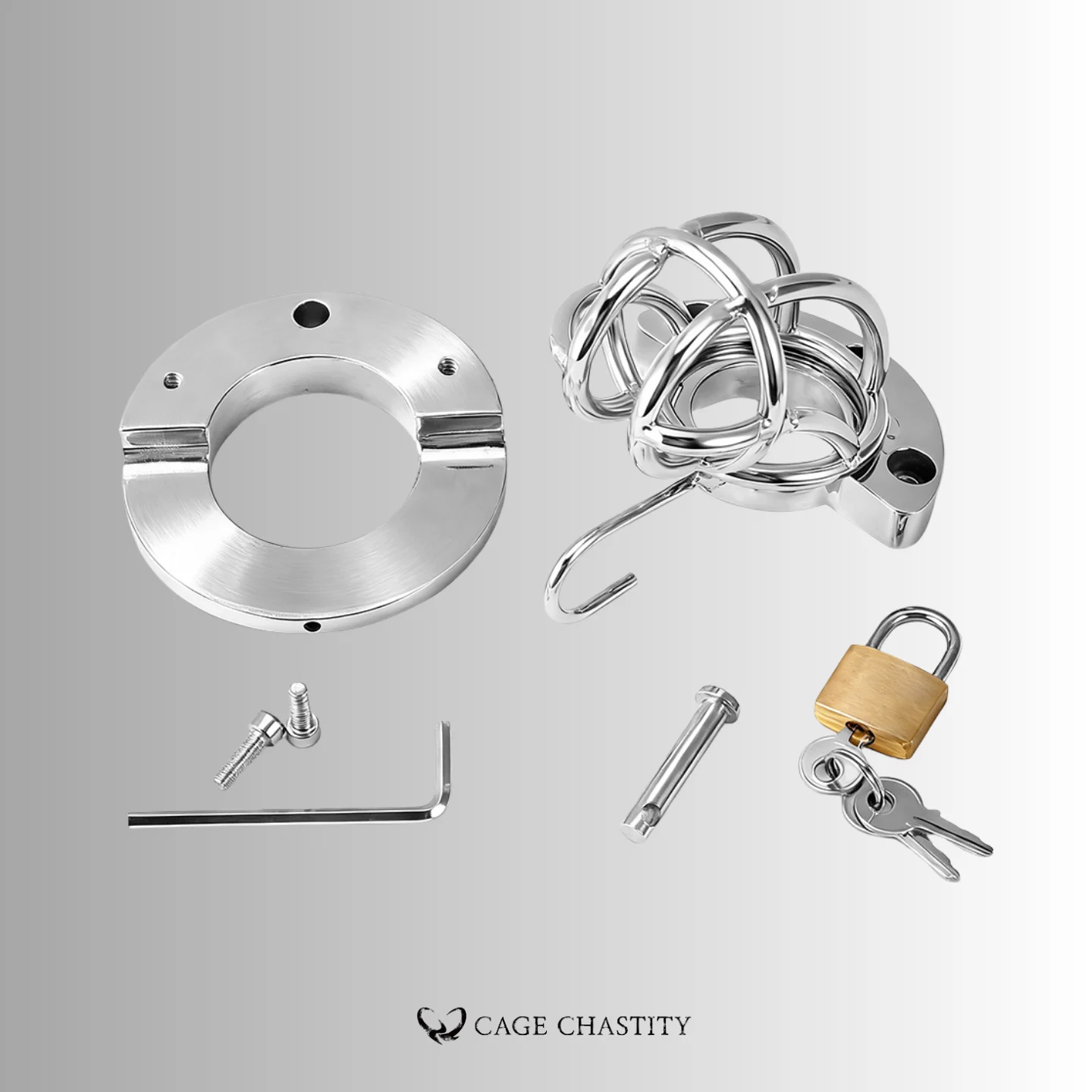 Open Bar Ball Stretcher Chastity Cage – Ventilated Control – LK03