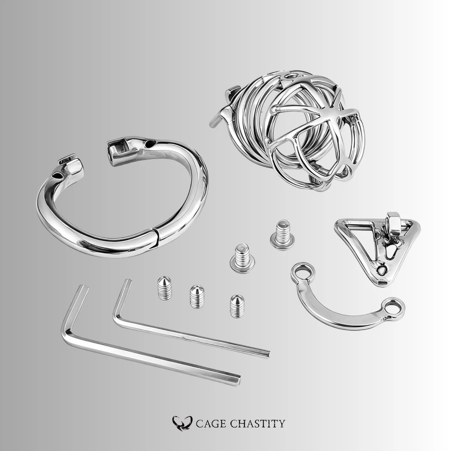 Ball Divider Chastity Cage – Adjustable Spike Pressure – LK05