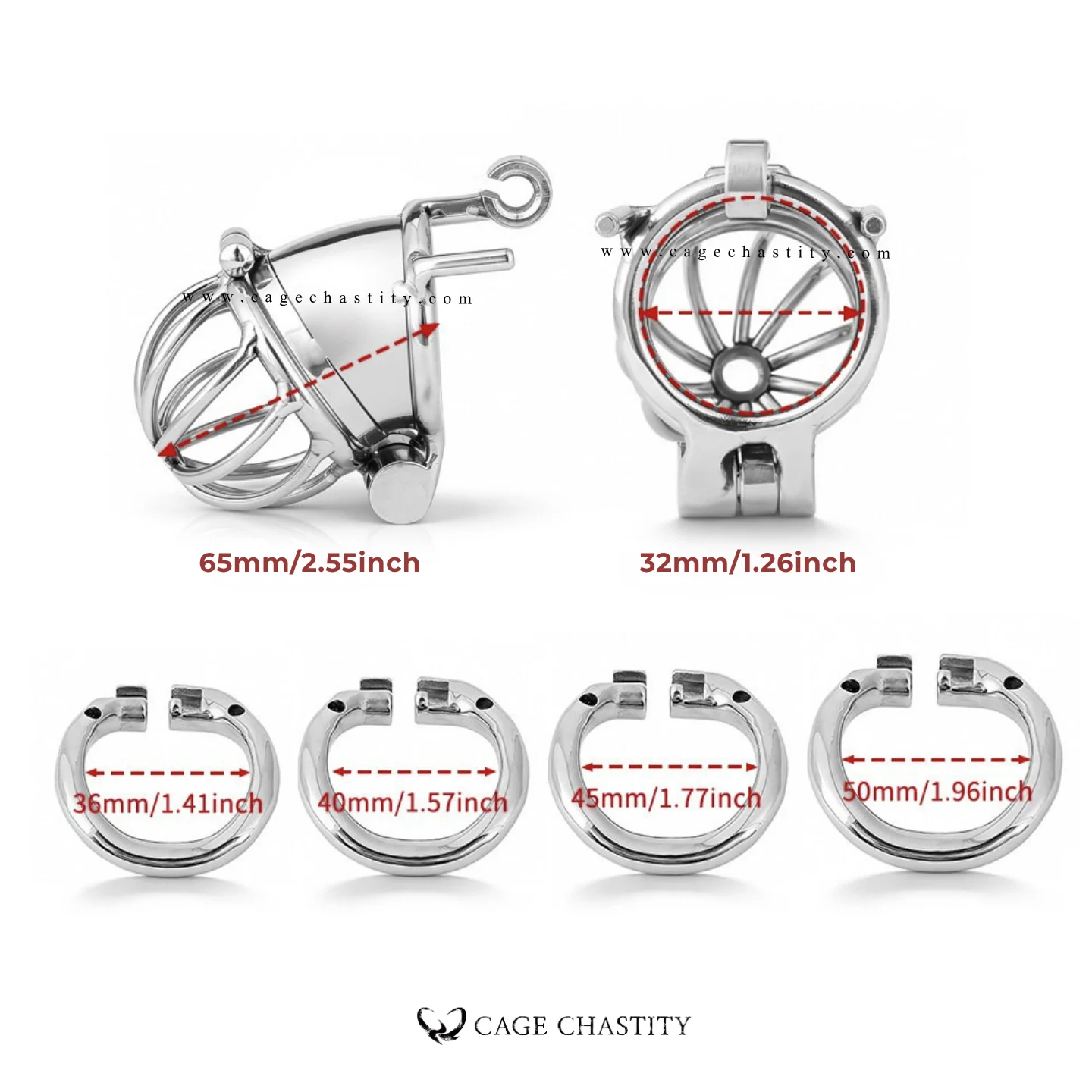 Dual-Lock Steel Chastity Cage – LK09