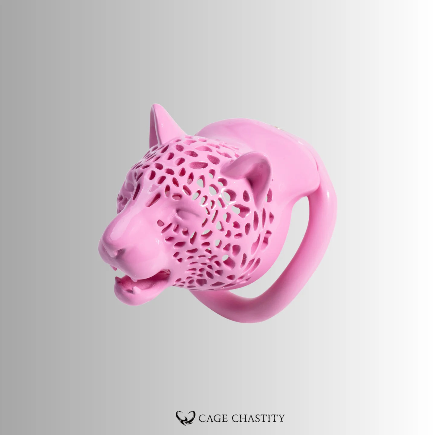 Noir Predator – Leopard Head Chastity Cage