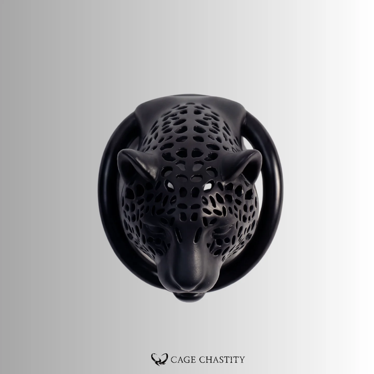 Noir Predator – Leopard Head Chastity Cage