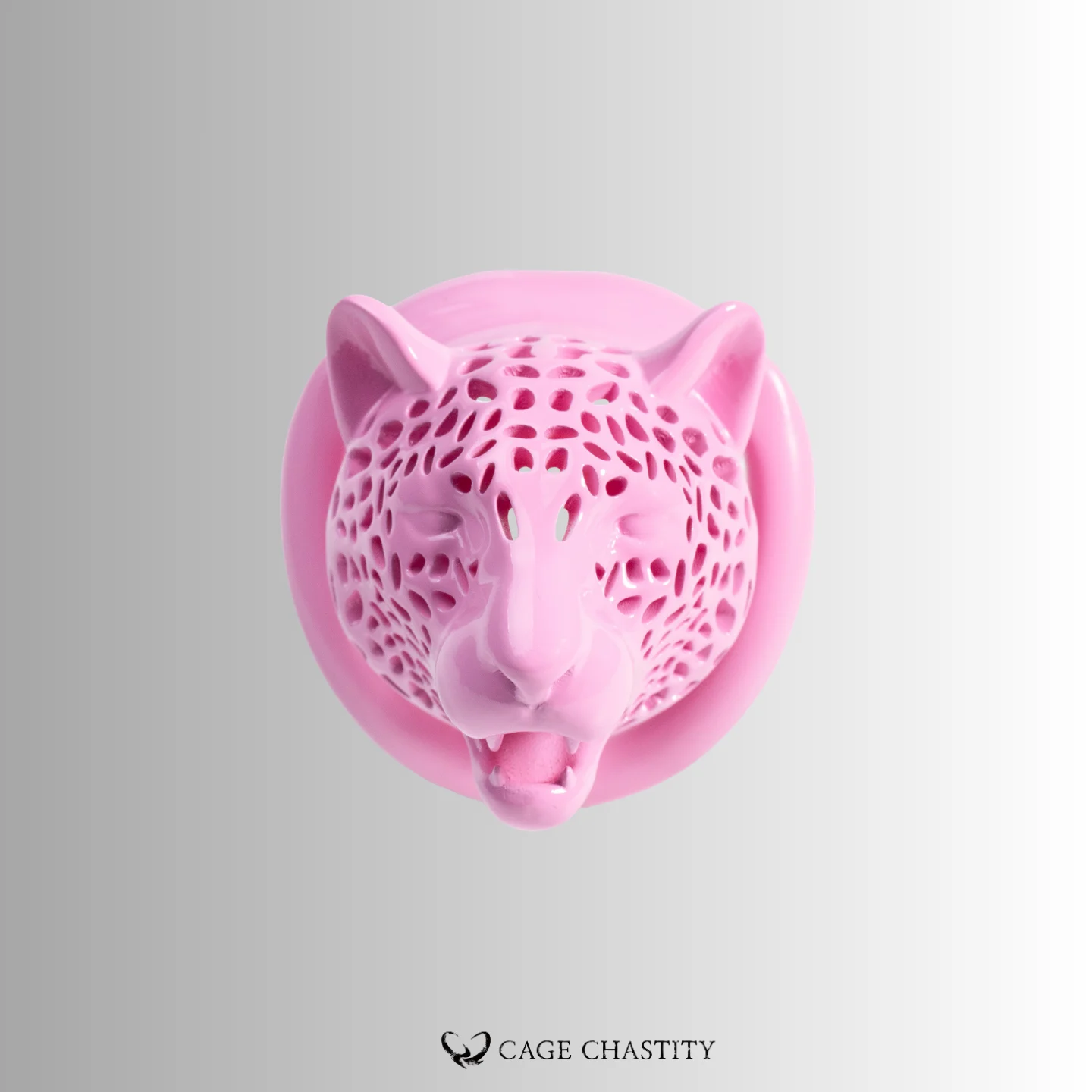 Noir Predator – Leopard Head Chastity Cage