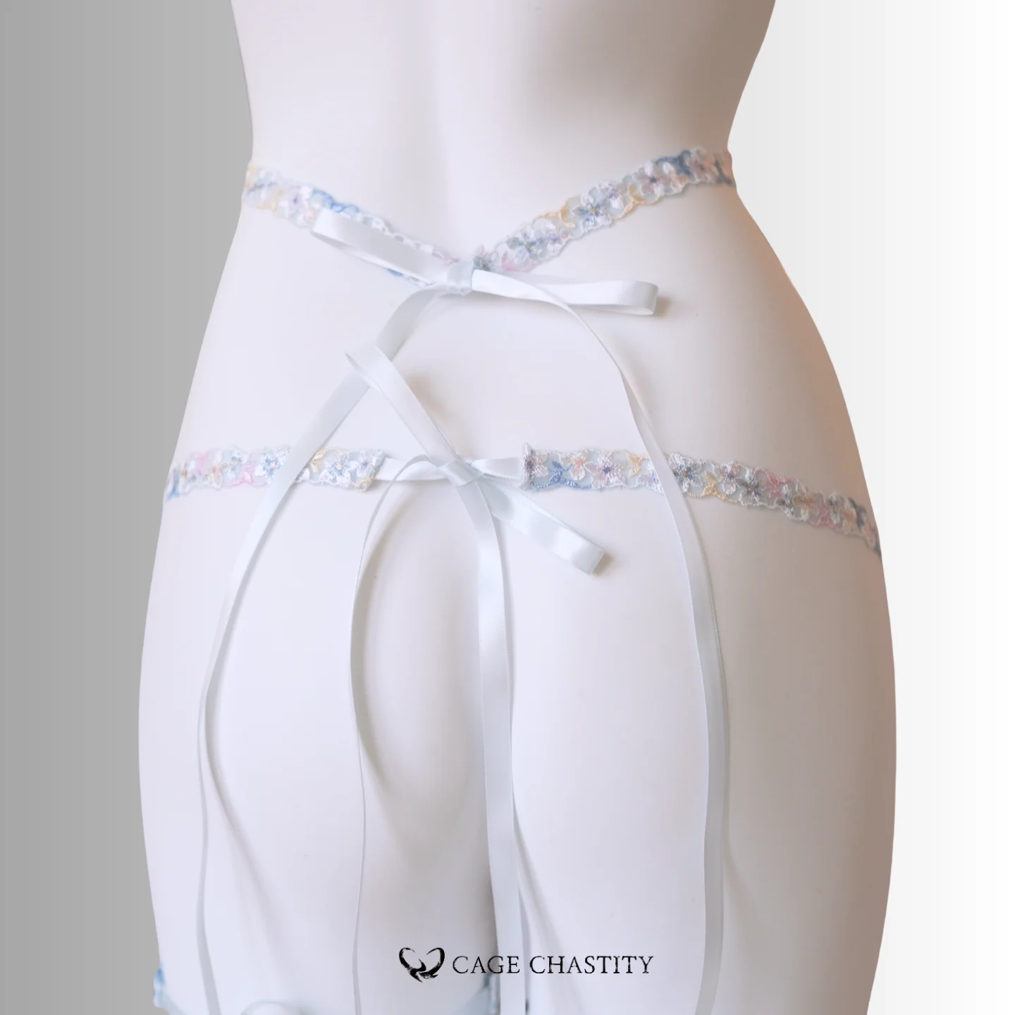 Petal Lace Harness & Garter Set – Hand-Embroidered