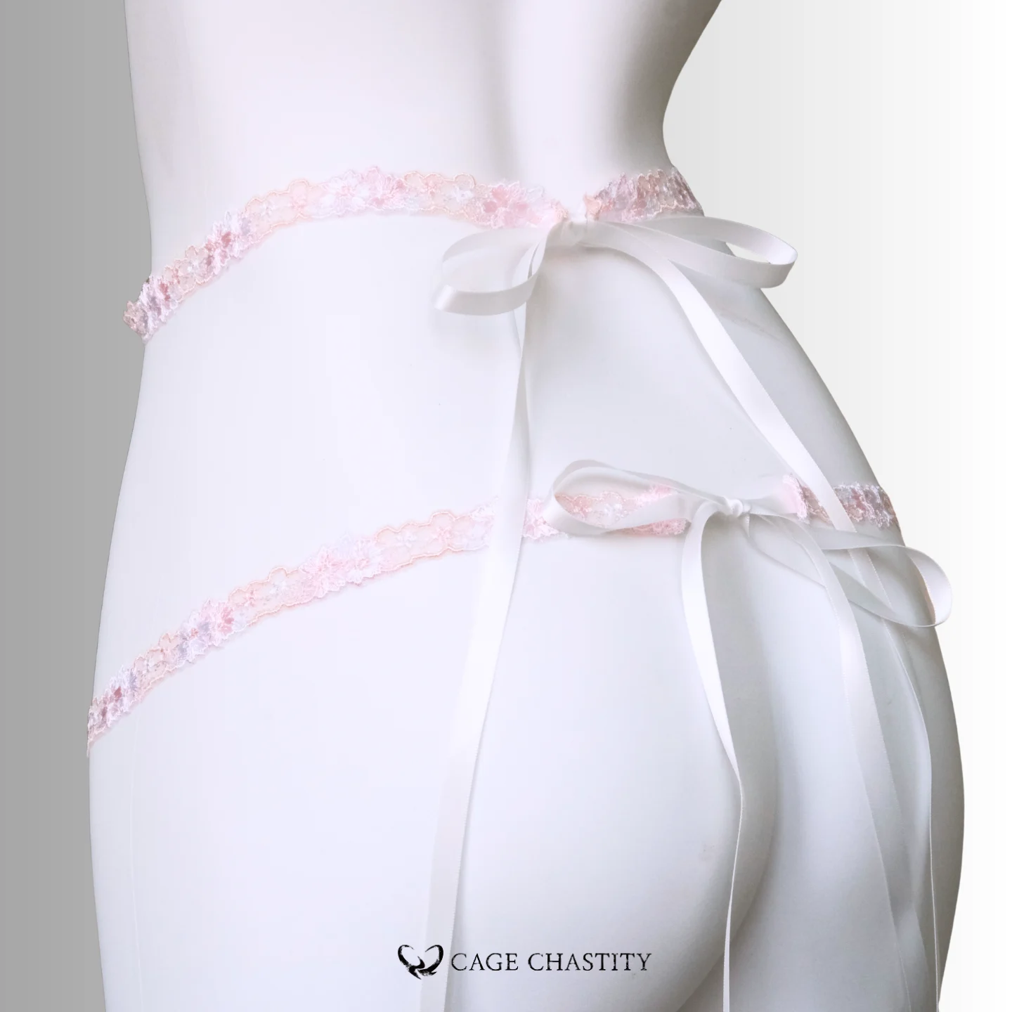 Petal Lace Harness & Garter Set – Hand-Embroidered