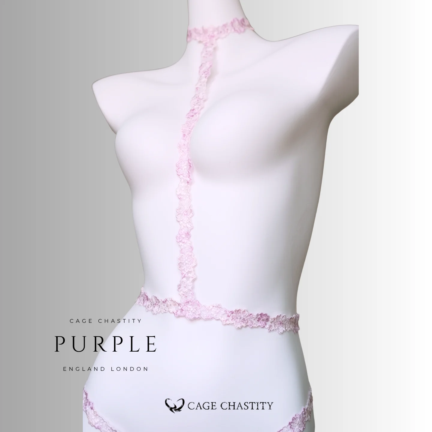 Petal Lace Harness & Garter Set – Hand-Embroidered