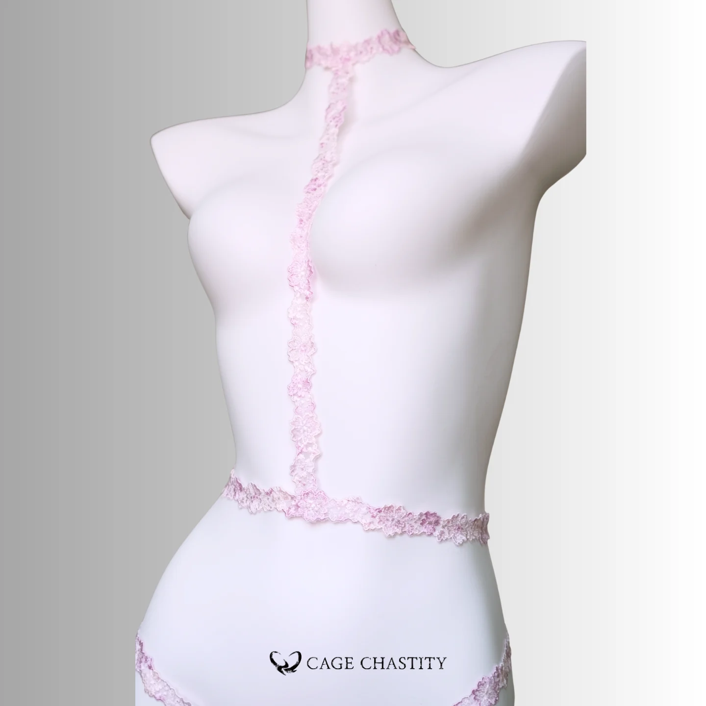 Petal Lace Harness & Garter Set – Hand-Embroidered