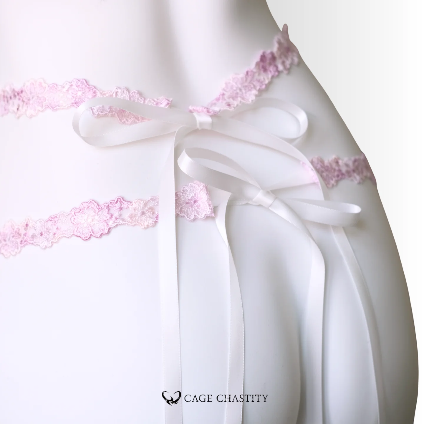 Petal Lace Harness & Garter Set – Hand-Embroidered