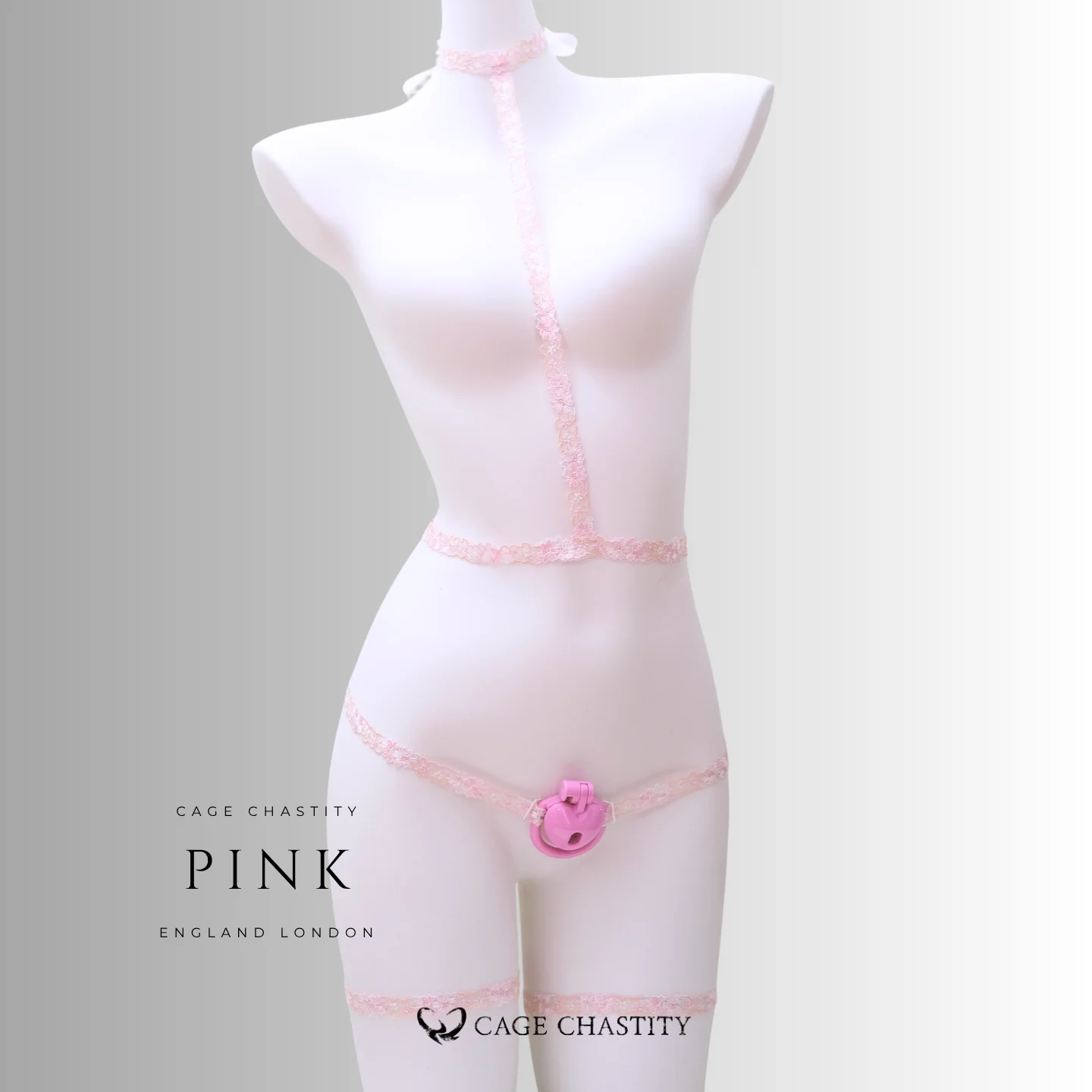 Petal Lace Harness & Garter Set – Hand-Embroidered