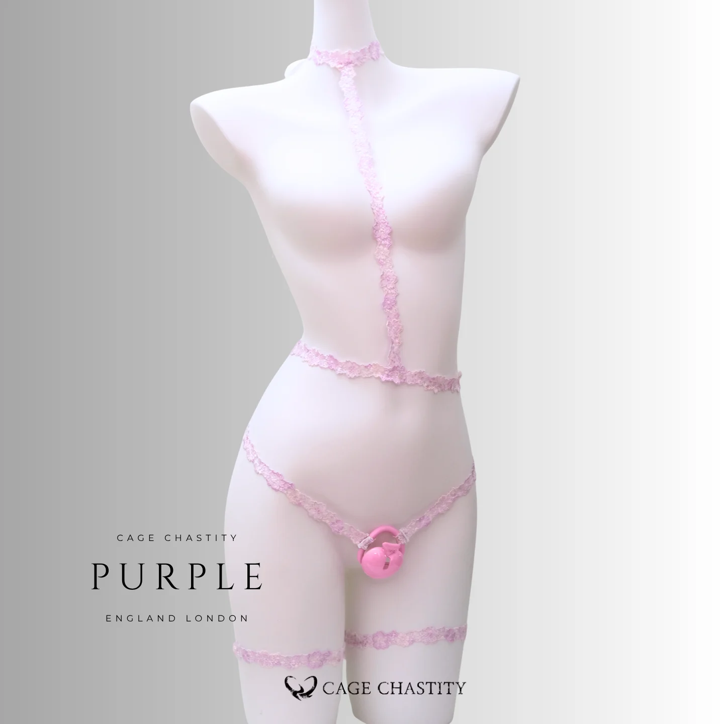 Petal Lace Harness & Garter Set – Hand-Embroidered