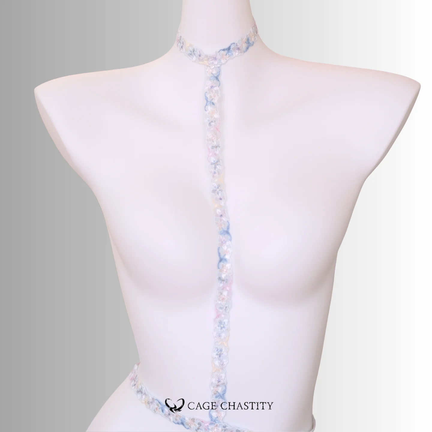 Petal Lace Harness & Garter Set – Hand-Embroidered