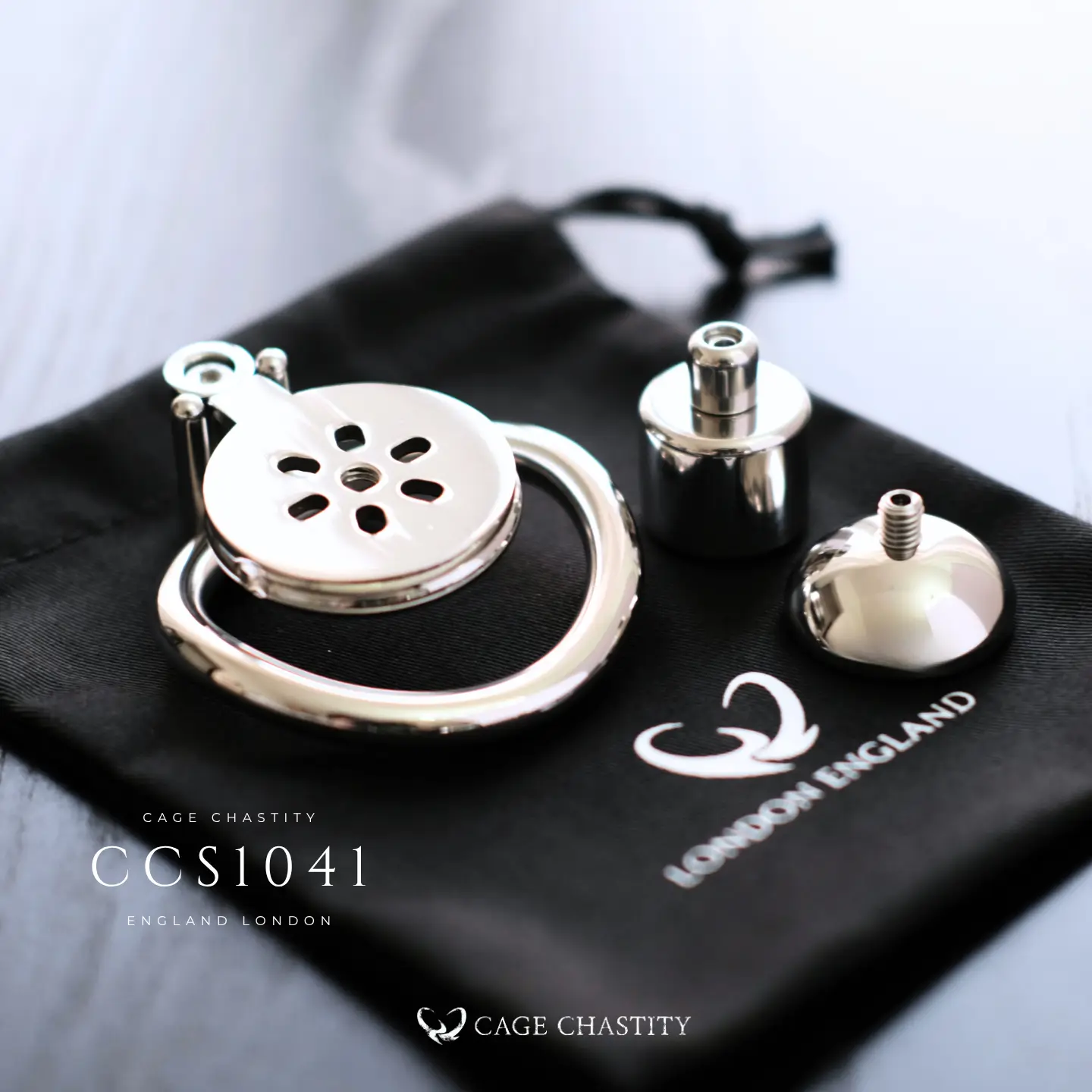 Flat Chastity Cage with Dildo