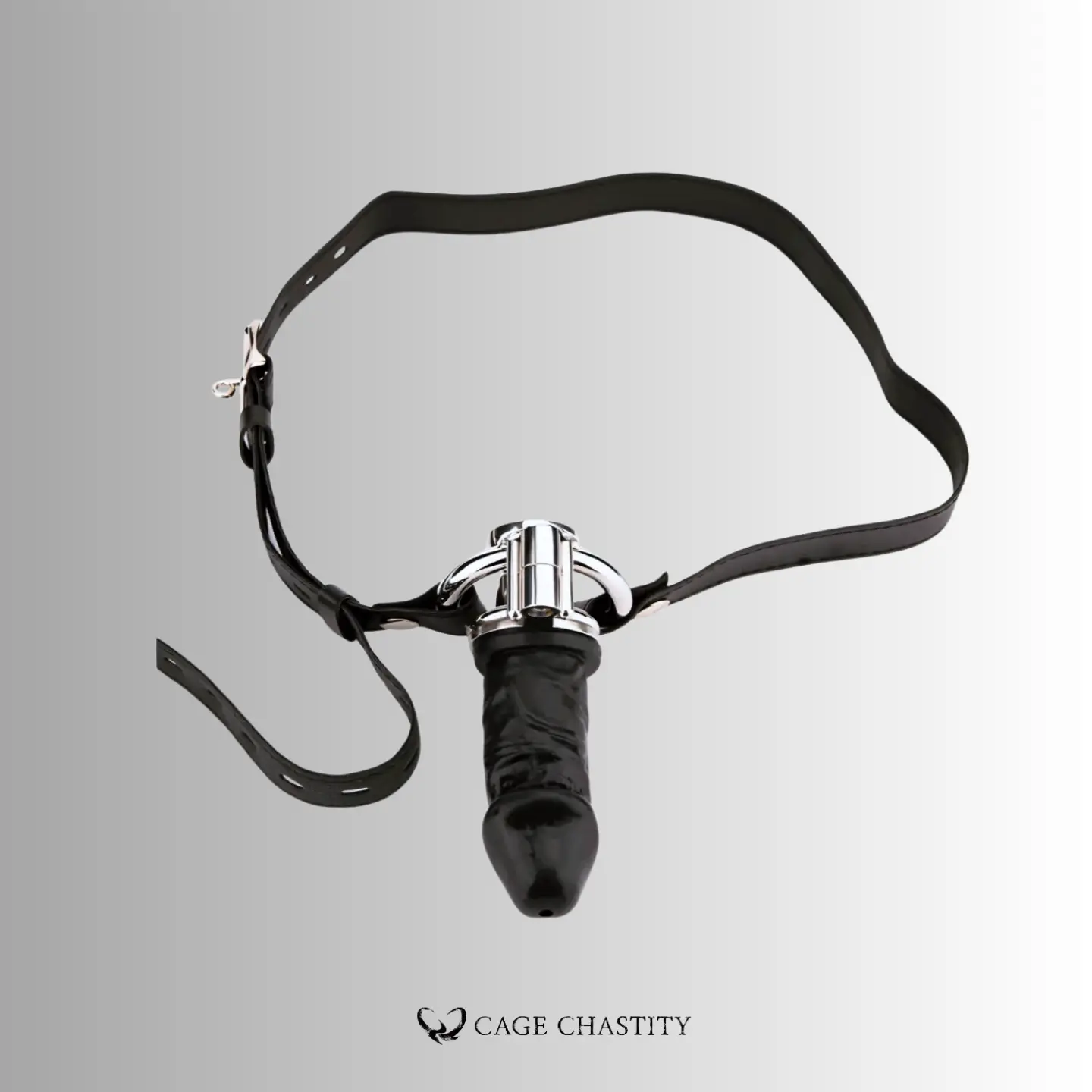 Flat Chastity Cage with Dildo