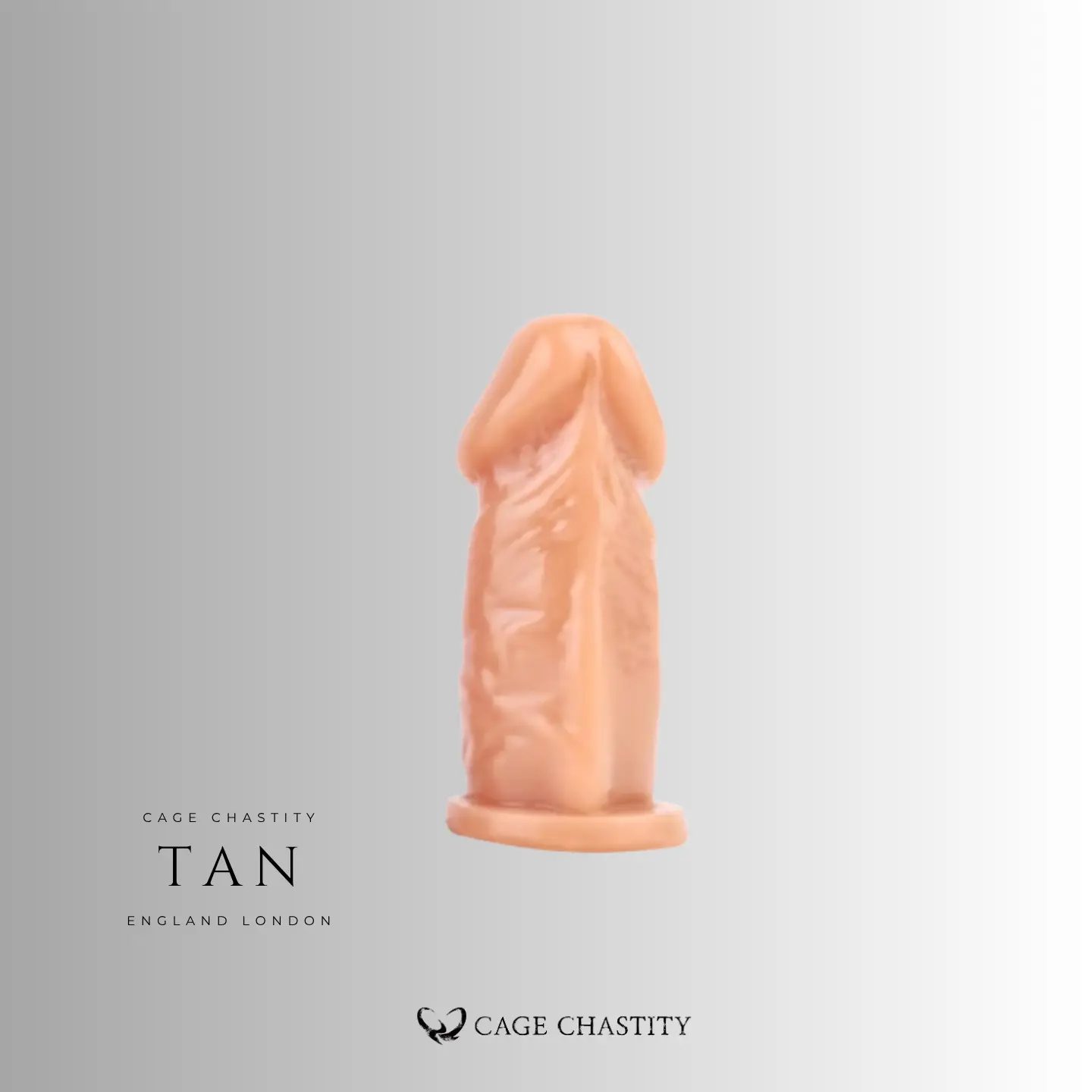 Flat Chastity Cage with Dildo