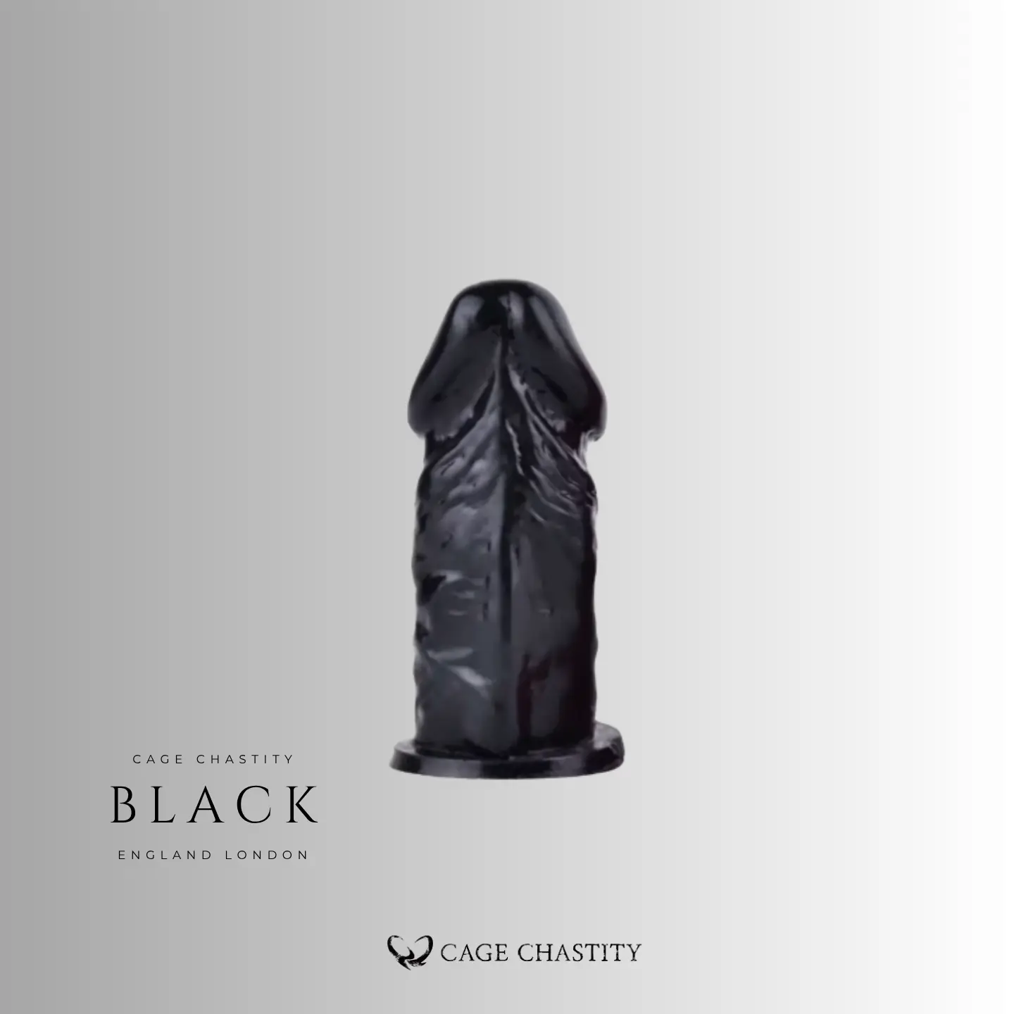 Flat Chastity Cage with Dildo