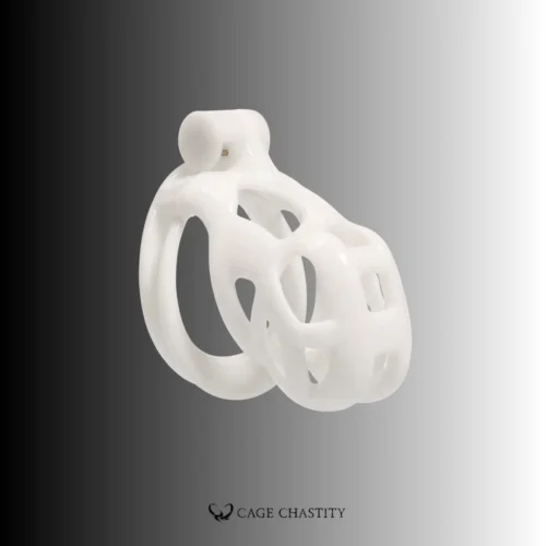 White Cobra Chastity Cage