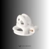 White Cobra Chastity Cage