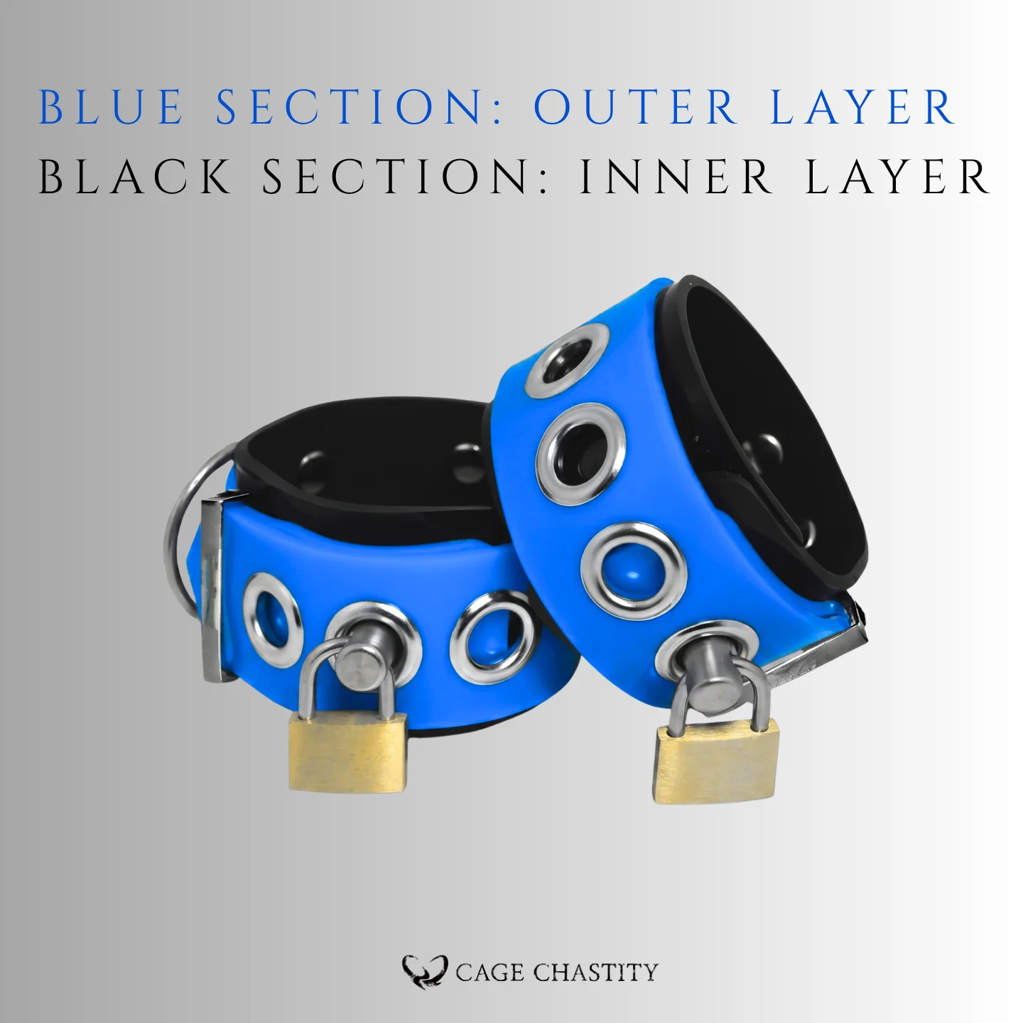 Custom Dual-Layer Silicone Bondage Cuffs with Lock