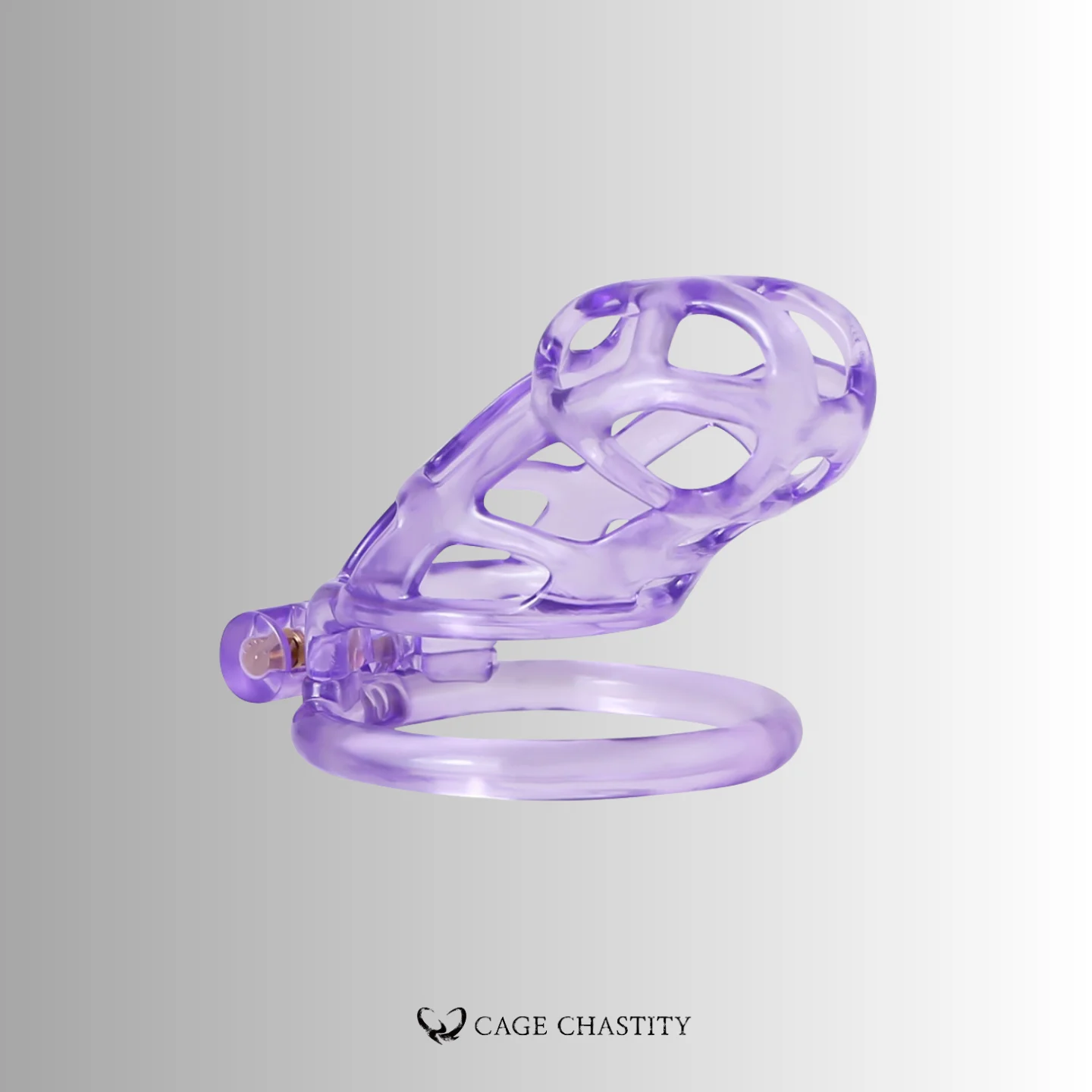 Crystal Violet Cobra Chastity Cage – 2 Ring Types