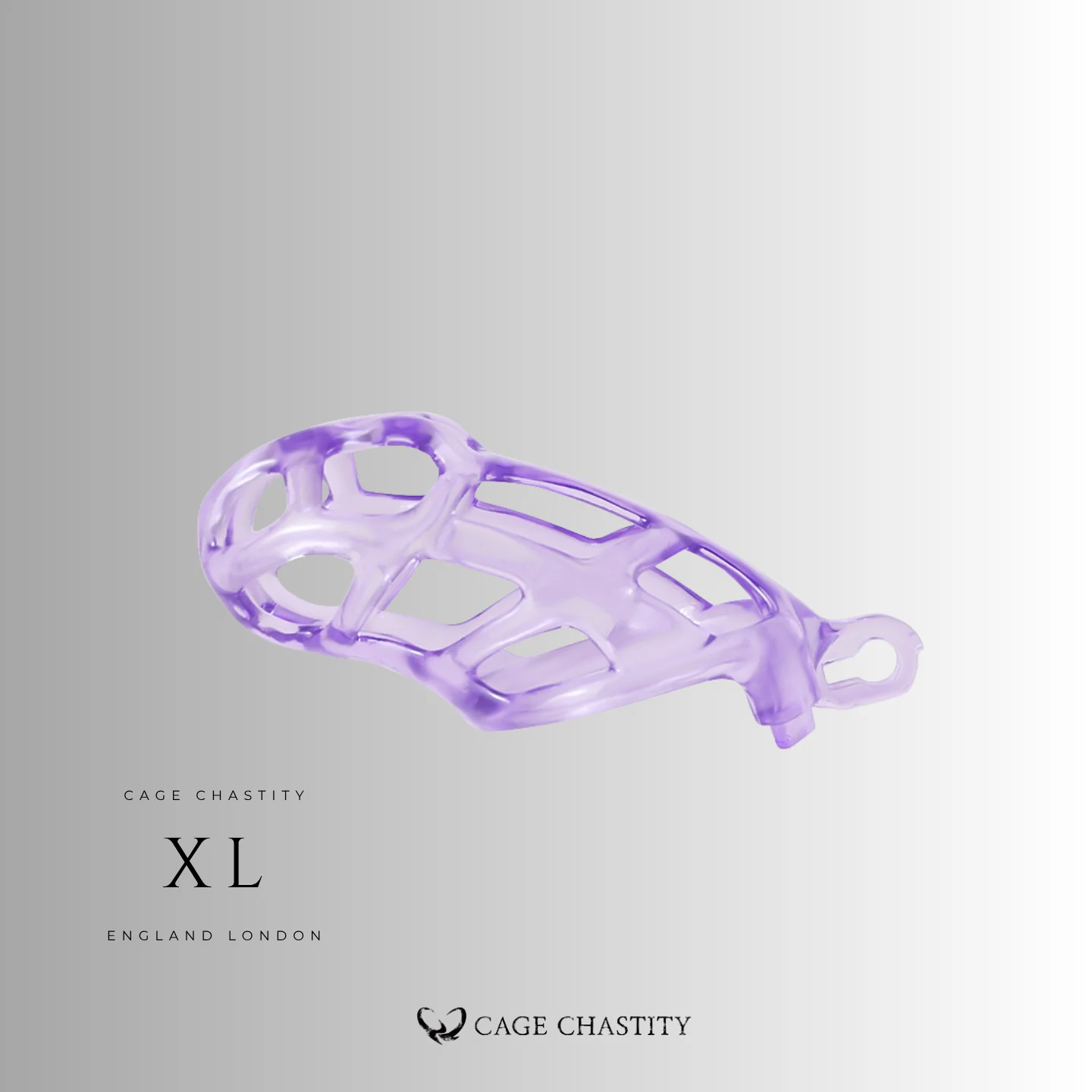 Crystal Violet Cobra Chastity Cage – 2 Ring Types